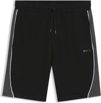 BOSS Contrast-piping shorts in a cotton blend
