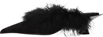 MUGLER Fang 95 Mules - Dames - Muiltjes - Zwart - 39 1/2 EU - Leer - Schoenen