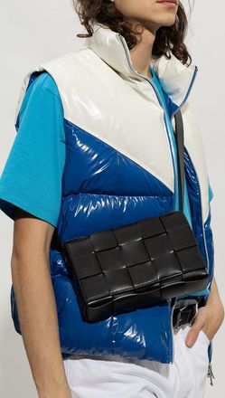 Bottega Veneta Cassette Medium Shoulder Bag, Mens, Black