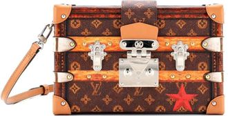 Louis Vuitton Petite Malle Handbag Limited Edition Time Trunk Monogram Canvas crossbody bag - Bruin