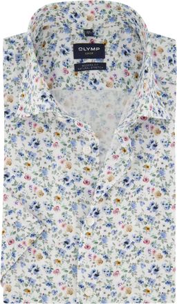 Olymp Overhemd Olymp wit bloemen print