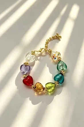 Classicharms Valentina Murano Heart Bracelet in Red at Nordstrom