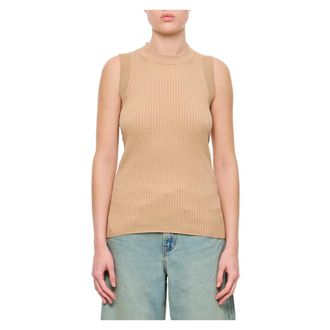 Sportmax Tops, Dames, Beige, L, Sleeveless Tops