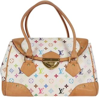 Louis Vuitton Tweedehands Canvas handtassen - Dames - Vintage Handtas - Wit - ONE Size - Leer - Vintage