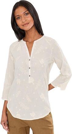 Royal Robbins Oasis Tunic II 3/4 Sleeve Womens Clothing Undyed : LG, Cotton