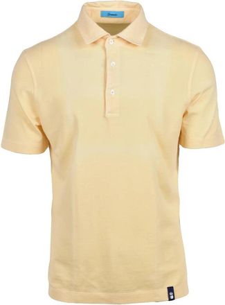 Drumohr Cream Knitted Cotton Polo