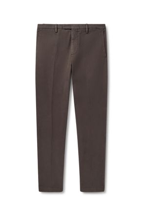 Boglioli Tapered Cotton-Blend Twill Trousers
