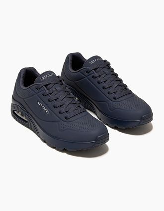 Skechers Mens Skechers UNO - STAND ON AIR Mens Casual Trainers Dark Navy - Black - Size: 7.5