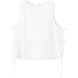 Mango Gauze Cotton Top in White at Nordstrom, Size X-Large