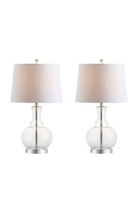 Jonathan Y Designs Lavelle 25 Glass LED Table Lamp in Clear at Nordstrom