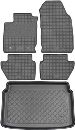 OEM Ford Ecosport Iii Suv (5 Puertas) Desde 02.2018 Set - Alfombrillas De Goma Para Coche + Alfombrilla Para Maletero