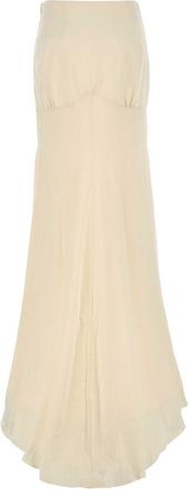 ARMARIUM Womens Skirt Cream Silk Elastane