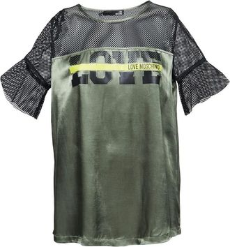 Moschino mesh-insert top - Green
