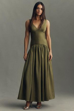 Hutch Gabriella V-Neck Drop-Waist Maxi Dress