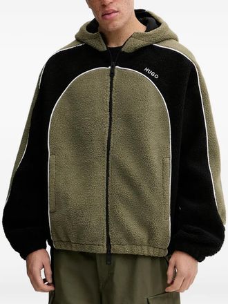 HUGO BOSS Neddyzo zip-fastening hoodie - Green