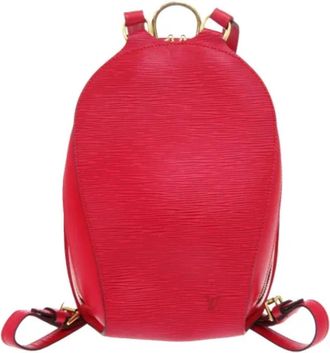 Louis Vuitton Tweedehands leren Louis Vuitton tassen - Dames - Vintage Rugzakken - Rood - ONE Size - Vintage