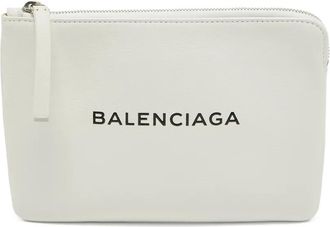 Balenciaga Pouch con zip - Bianco
