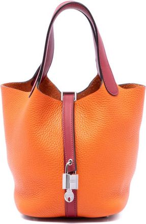 Herm&egrave;s Pre-owned Hermes Bicolor Clemence and Swift Picotin Lock 18 Ladies QZ0B9LIBAXJAOT5X