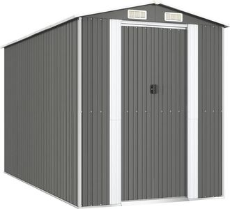 vidaXL Vidaxl - Cobertizo De Jard&iacute;n Acero Galvanizado Gris Claro 192x357x223 Cm