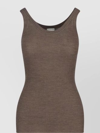 Calvin Klein ribbed scoop neck stretch fit top