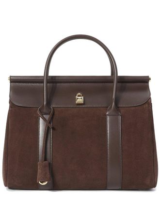 Tiffany & Fred Suede & Leather Top Handle Satchel