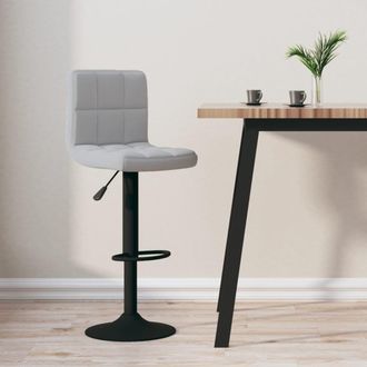 vidaXL Taburete De Cocina De Terciopelo Gris Claro Vidaxl
