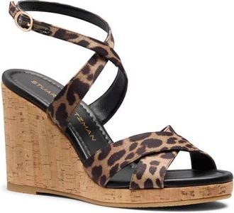 Stuart Weitzman Alyssa Ankle Strap Wedge Sandal in Classic Lite at Nordstrom, Size 7.5