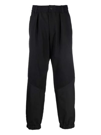 Moncler pleated panelled trousers - Black