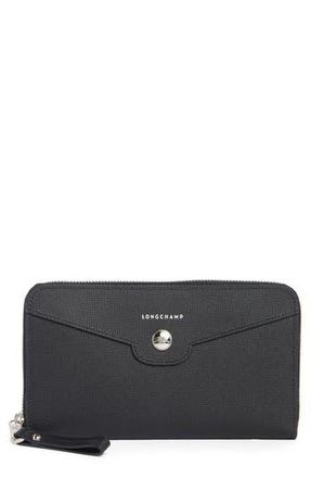 Longchamp Go Zip Around Wallet in Black at Nordstrom Rack