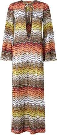 Missoni lange jurk met chevronpatroon