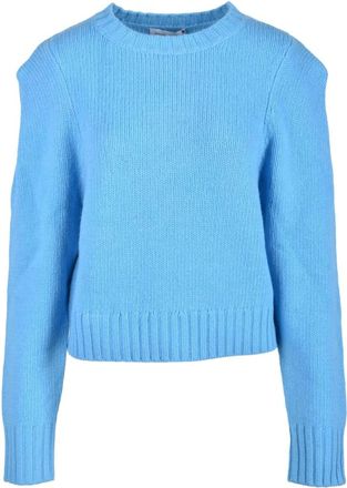 Weili Zheng Truien & Vesten, Dames, Blauw, L, Wol, Pofmouw Woltrui