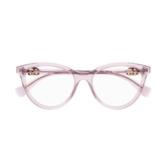 Gucci GG1179O007 Transparent Pink Acetate Eyeglasses - Pink