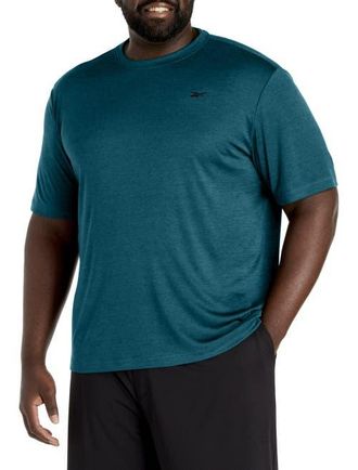 Reebok Big & Tall ID Train Melange Performance Tee in Retro Teal at Nordstrom, Size 6X Big