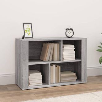 vidaXL Vidaxl - Aparador De Madera Contrachapada Gris Sonoma 80x30x54 Cm