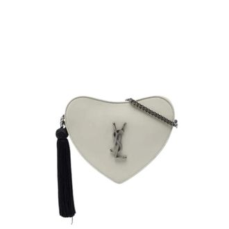 Saint Laurent Pre-owned Sac Co Schoudertas - Dames - Pre-owned - Wit - Maat: ONE Size Leer