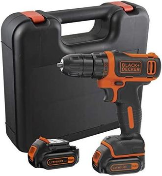 Black+Decker Trapano/avvitatore 10.8v Litio In Valigetta Con Doppia Batteria