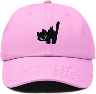 Dalix Blink Black Cat Dad Cap in Light Pink at Nordstrom