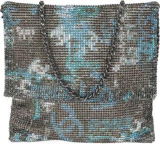 Chanel Blue & Silver Embellished CC Chainmail Flap Bag (Authentic Pre-Loved)