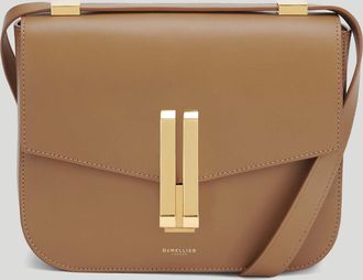 DeMellier The Vancouver in Deep Toffee Smooth Leather Crossbody bag