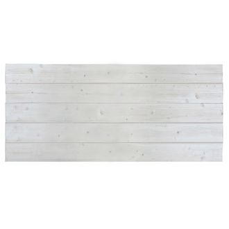 NATYAL Cabecero de cama de madera maciza en tono blanco envejecido 100x75cm