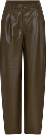Bruuns Bazaar Pantalones Vegani BBBarrel - Trousers - Mujer - Marr&oacute;n - XL