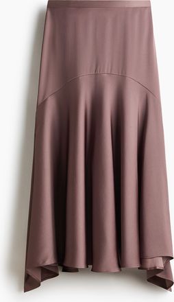 H&M Jupe aus Satintwill - Brown