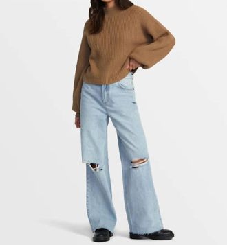 Rvca Dream Cycle Turtleneck Sweater In Ermine