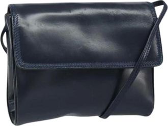 Loewe Pre-owned Cross Body Bags, female, Blue, Size: ONE SIZE Pre-owned Leather Shoulder Bag