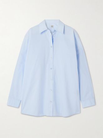 Toteme Camicia In Popeline Di Cotone Biologico Garderob - Blu