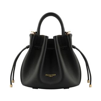 Pourchet Tassen, Dames, Zwart, ONE Size, Leer, Florin Bucket Bag