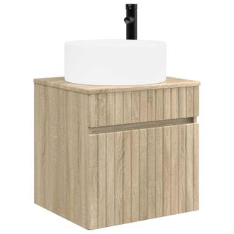 vidaXL Vanidad De Lavabo Montada En La Pared Roble Sonoma Vidaxl