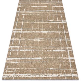 RugsX Rugsx - Flat 48965265 Alfombra De Sisal Enrejado Vintage - Color Paja Beige Natural, Cuerda Beige 120x170 Cm