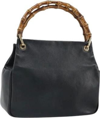 Gucci Pre-owned Handbags, female, Black, Size: ONE SIZE Pre-owned Leather Handbag