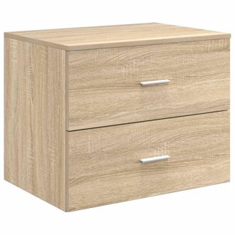 vidaXL Mueble De Ba&ntilde;o Montado En La Pared Roble Sonoma Vidaxl
